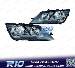 FAROS PARA SEAT LEON 12-16 FONDO NEGRO