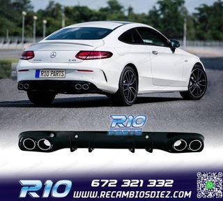 DIFUSOR MERCEDES CLASE C C205 COUPE 14-18 AMG PDC + COLAS ES
