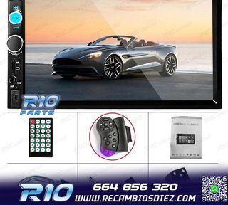 RADIO 2DIN 7" TÁCTIL BLUETOOTH USB SD + CAMARA MARCHA ATRÁ