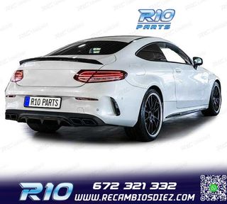 DIFUSOR MERCEDES CLASE C C205 COUPÉ 15-18 LOOK AMG PDC NEGR