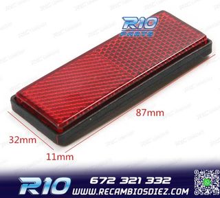 JUEGO DE 2 CATADIÓPTRICOS DE COLOR ROJO
