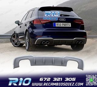 DIFUSOR AUDI A3 8V S LINE 16-20 LOOK S3