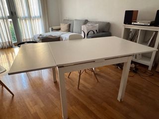 Mesa comedor extensible blanca
