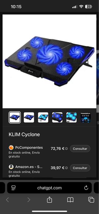 Base enfriadora para laptop