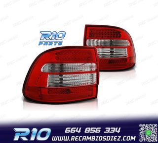 PILOTOS PORSCHE CAYENNE 03-07 LED ROJO CROMO