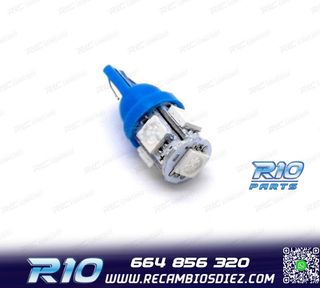 BOMBILLA LED AZUL W5W T10