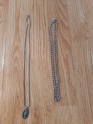 Set 2 collares plateados