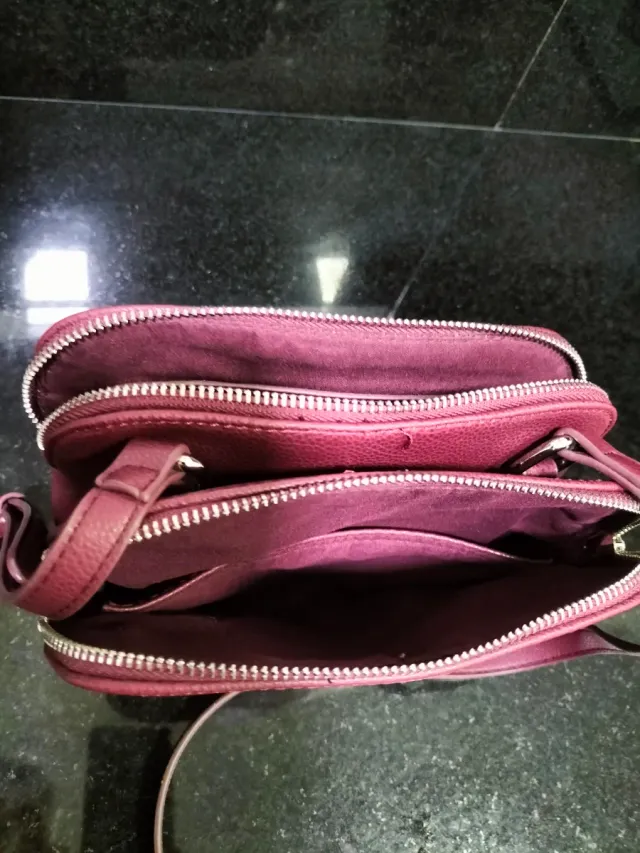 Bolso bandolera pequeño Misako granate 