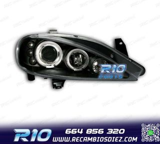 FAROS RENAULT MEGANE 99-02 OJOS ANGEL FONDO NEGRO