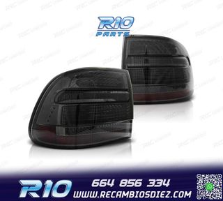 PILOTOS PORSCHE CAYENNE 03-07 LED FONDO CROMO AHUMADO