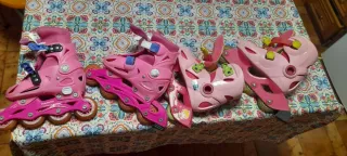 Patines en línea rosas para niña