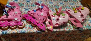 Patines en línea rosas para niña