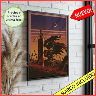 Cuadro Berserk Anime - Poster Guts Berserk Oscuro