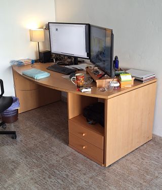 Mueble Oficina Despacho Madera Beige