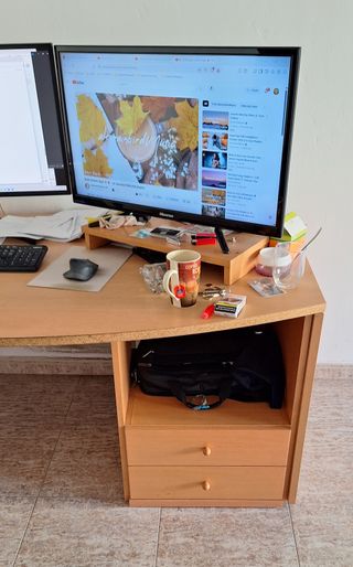 Mueble Oficina Despacho Madera Beige