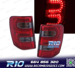 PILOTOS JEEP GRAND CHEROKEE 99-05 LED ROJO AHUMADO