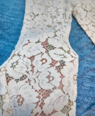 Pantalón encaje blanco