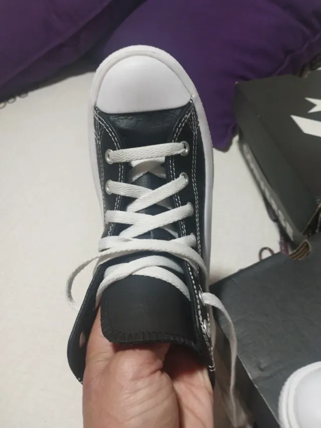 Botas Converse Piel Negras Talla 34