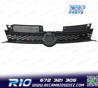 PARRILLA VOLKSWAGEN VW GOLF 6 08-12 NEGRO MOLDURA ROJA GTI