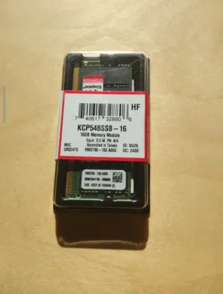 16GB Kingston DDR5 SODDIM RAM Nuevo, sin abrir