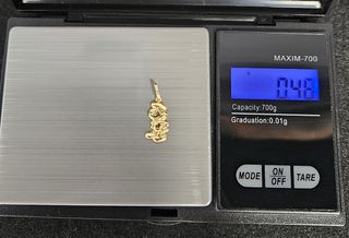 Colgante de Oro 18K, Pitufo, 0,48gr, 2cm