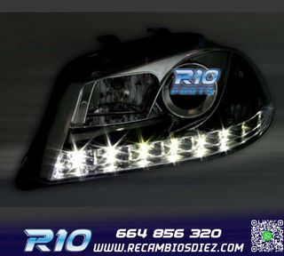 FAROS PARA SEAT IBIZA Y CORDOBA 6L 02-08 LUZ DIURNA LED FOND