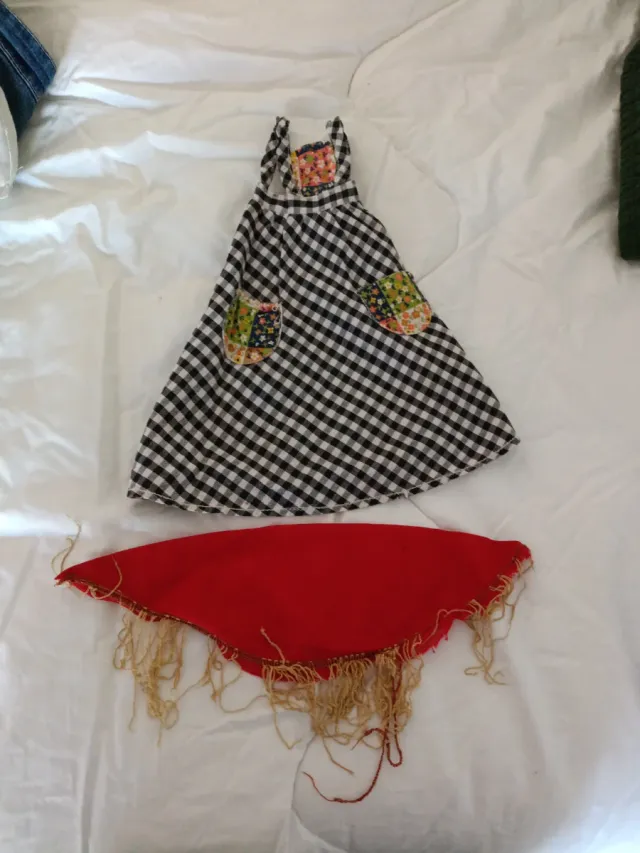 Vestido Mancy a cuadros con parches