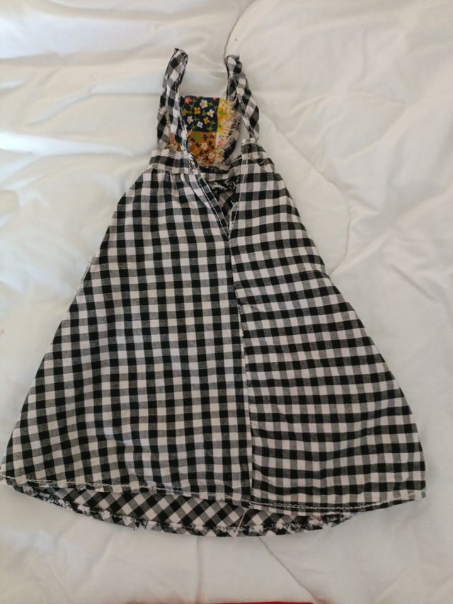 Vestido Mancy a cuadros con parches