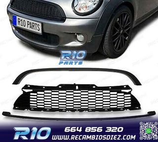 PARRILLA MINI COOPER R56 R57 R55 10-15 LOOK JCW NEGRO BRILLO