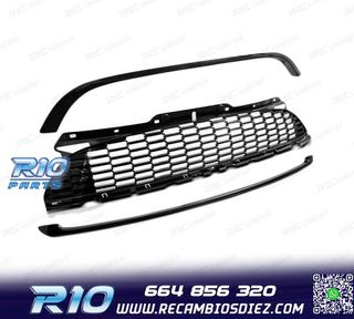 PARRILLA MINI COOPER R56 R57 R55 10-15 LOOK JCW NEGRO BRILLO