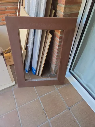 Embellecedor de chimenea metal oxidado muy bonito