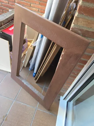 Embellecedor de chimenea metal oxidado muy bonito