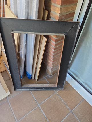 Embellecedor de chimenea metal oxidado muy bonito