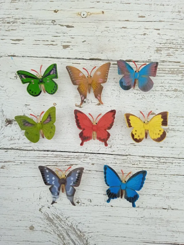 Mariposas de goma, set de 8