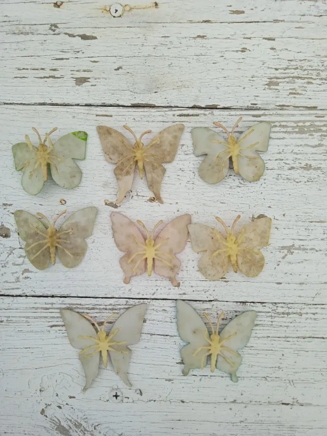 Mariposas de goma, set de 8
