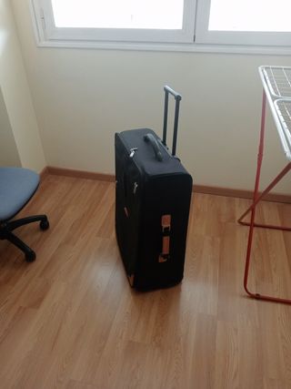 Maleta de viaje negra grande.