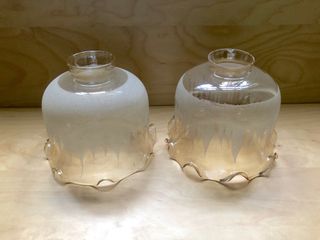 Coppia paralumi vetro sabbiato