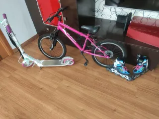 Lote Patinete, Bici y Patines Talla 35-38
