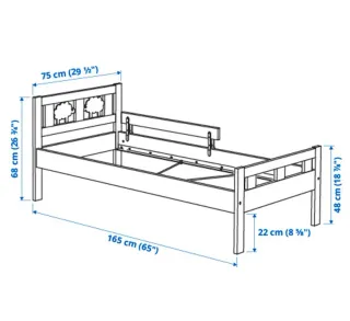 Cama infantil IKEA Kritter + colchón