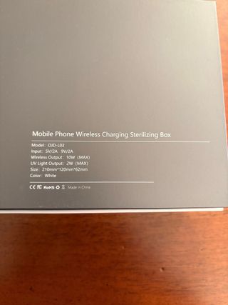 Caricatore e sterilizzatore UV per cellulare