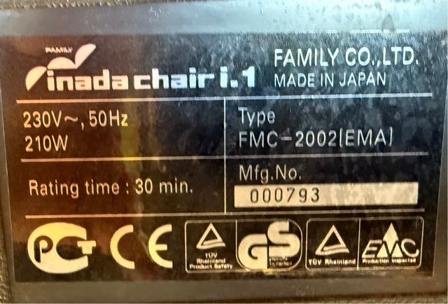 Sillón de masajes Inada en piel para restaurar