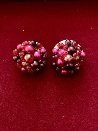 Pendientes vintage perlas y abalorios