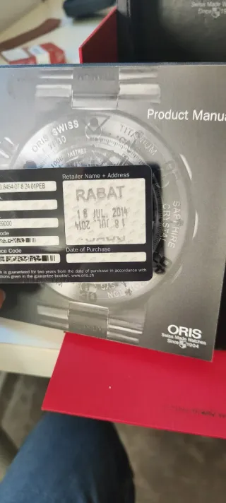 Oris TT1 Diver 300m Full Set 