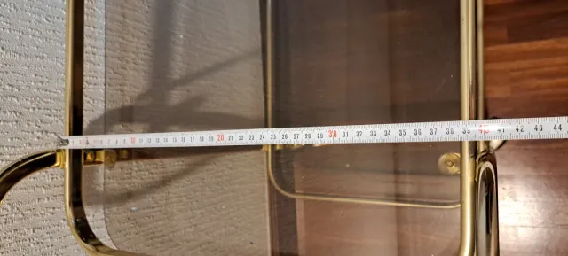 Carrito camarera vintage cristal y metal dorado