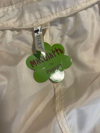 Falda larga beige con cordón
