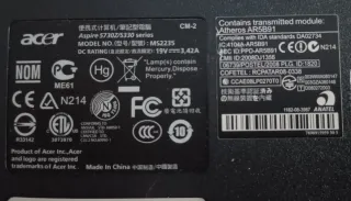 Acer 5730Z Portátil para Piezas