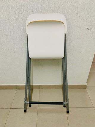 Taburete Alto Plegable Ikea Blanco