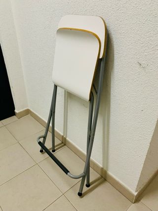 Taburete Alto Plegable Ikea Blanco