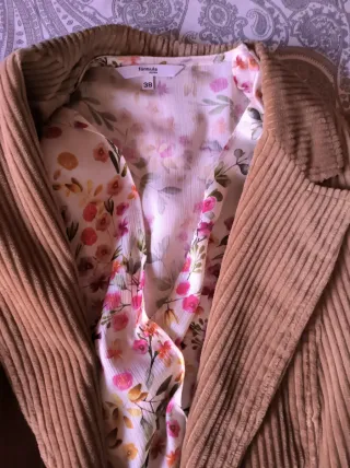 Americana de pana beige 