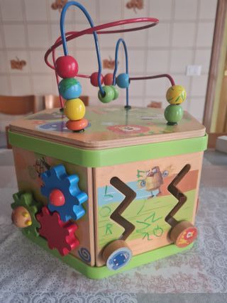 Cubo Motricità Safari in Legno usato